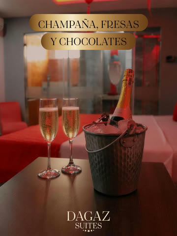 Champaña, fresas y chocolates.